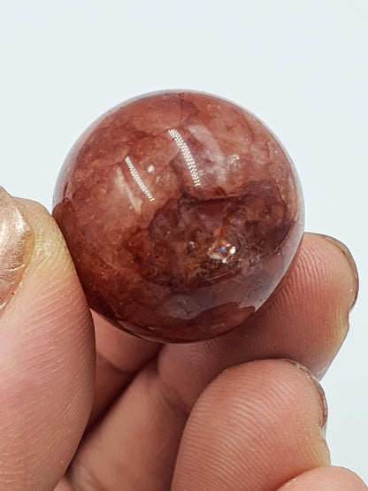 Fire Quartz Mini Crystal Sphere- 20mm /Hematoid Mini Sphere - 20mm