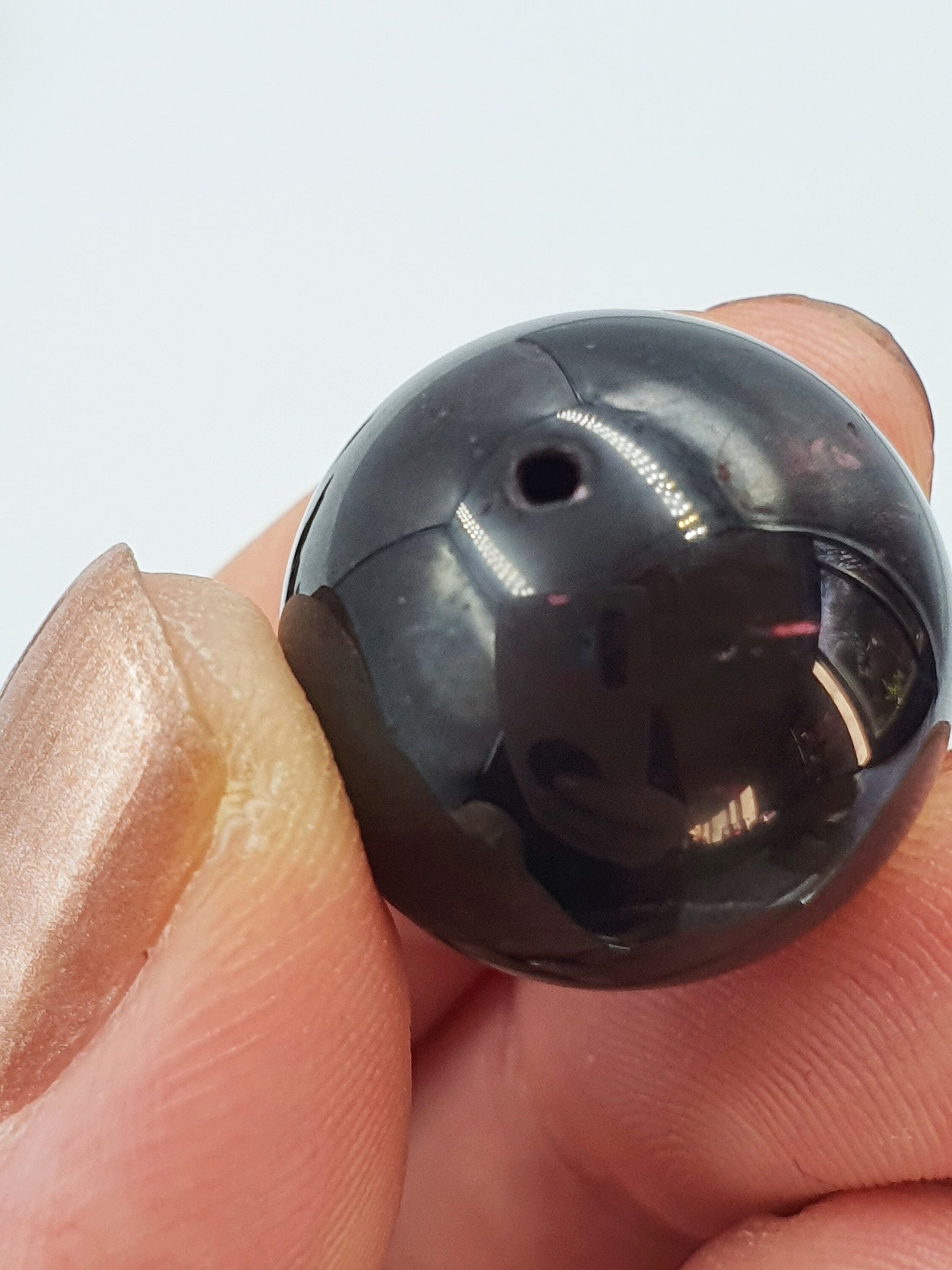 Drilled Garnet Mini Sphere - 19mm