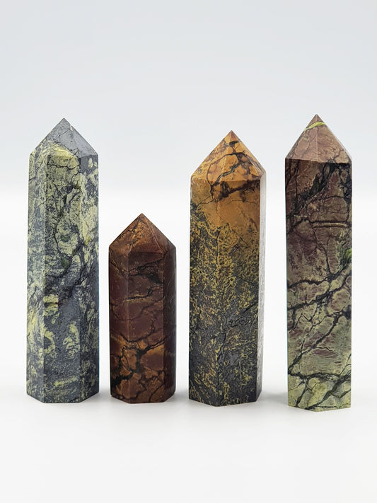 Yellow Turquoise Pyrite Crystal Tower 6.8 to 10.1cm - Various Available