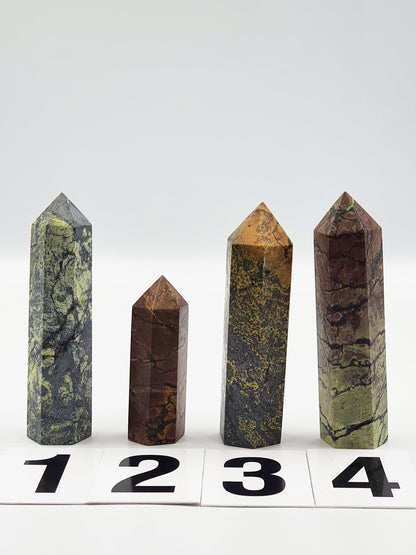 Yellow Turquoise Pyrite Crystal Tower 6.8 to 10.1cm - Various Available