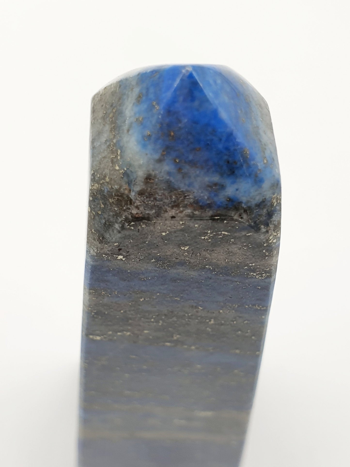 Unique Lapis Lazuli and Azurite Crystal Tower With Pyrite Sprinkles - 388g