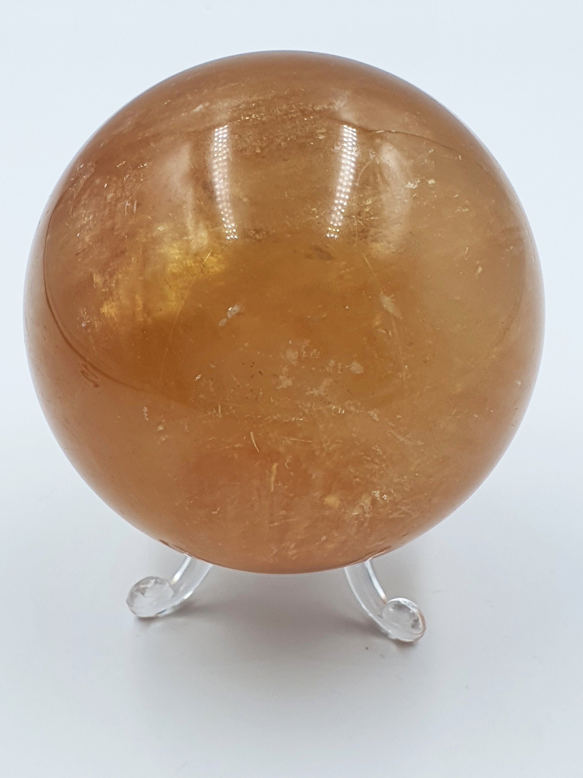 Flashy Honey Calcite Sphere
