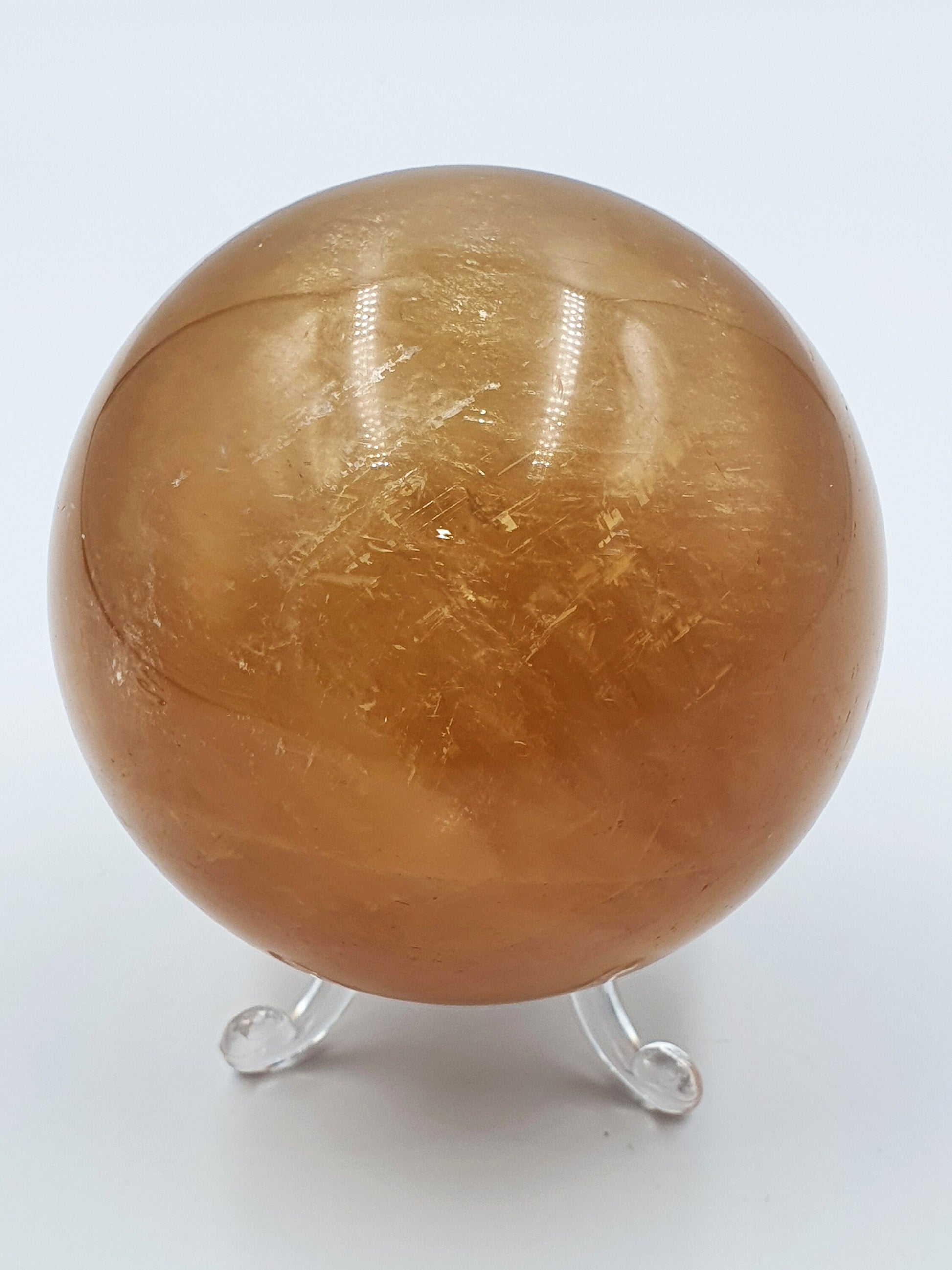 Flashy Honey Calcite Sphere
