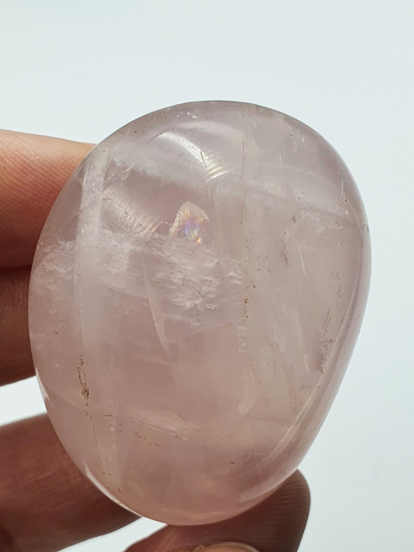 Rose Quartz Palm - Gem Palmstone - Pink Crystal - Two Available
