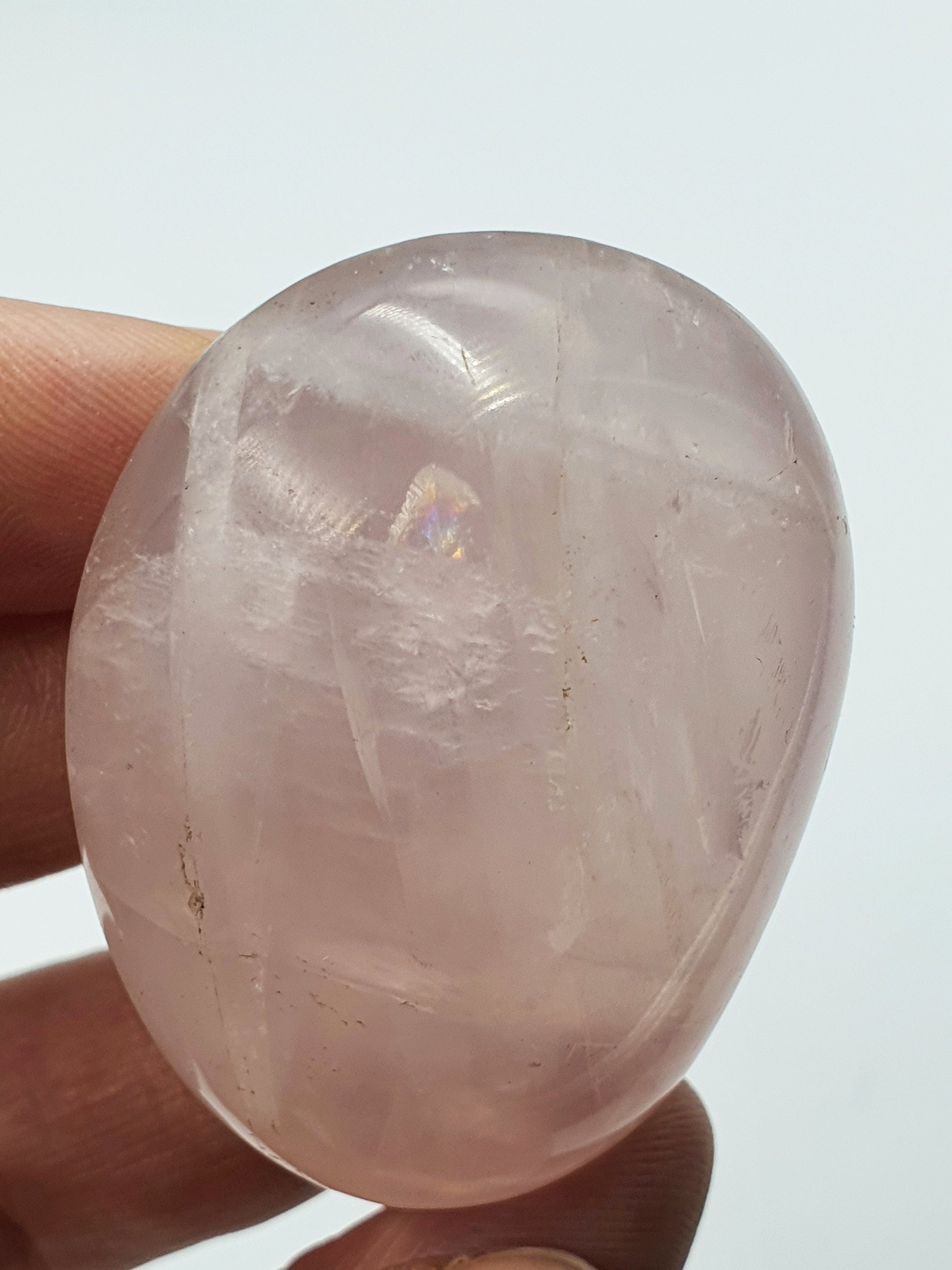 Rose Quartz Palm - Gem Palmstone - Pink Crystal - Two Available