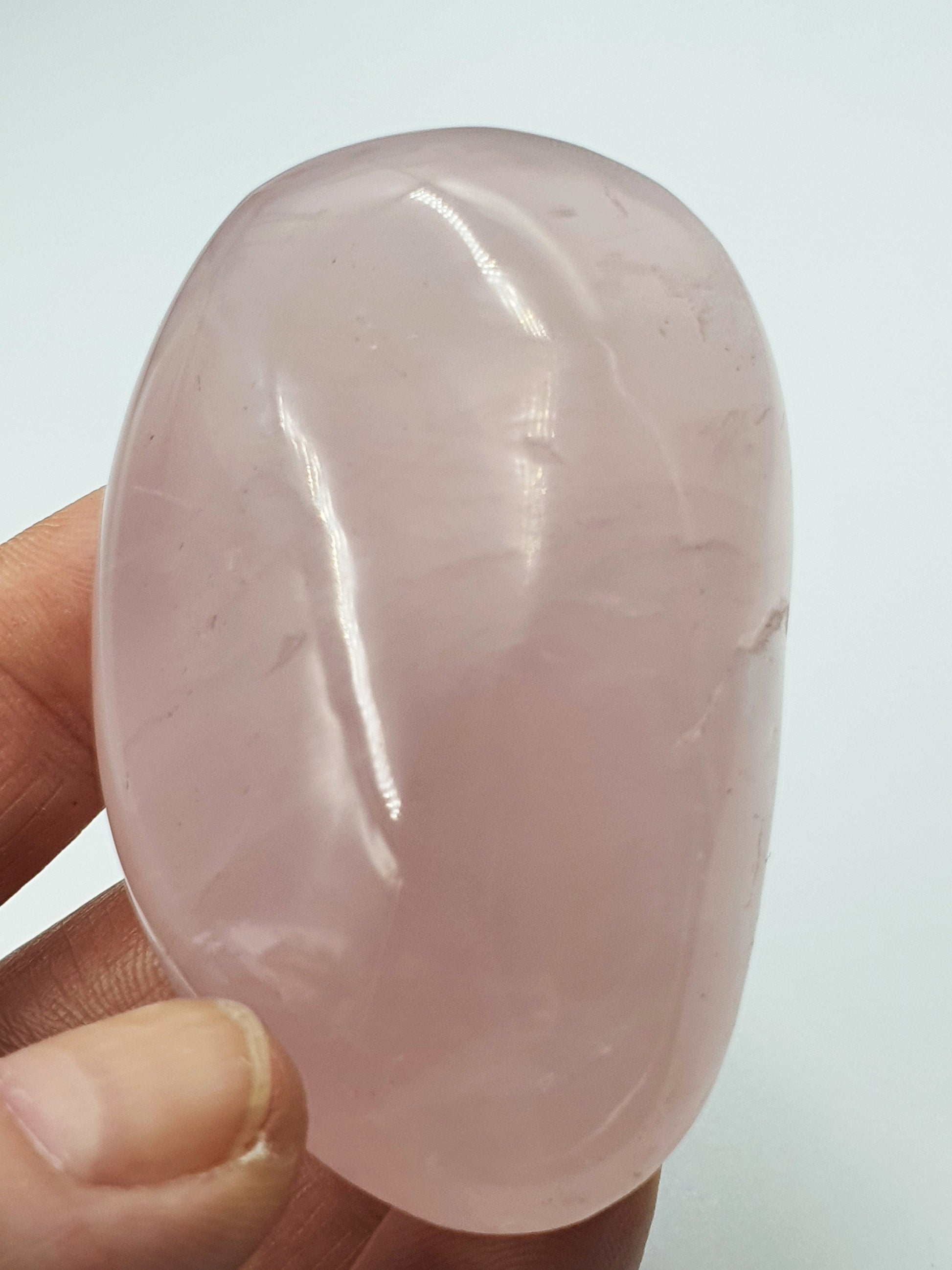 Rose Quartz Palm - Gem Palmstone - Pink Crystal - Two Available