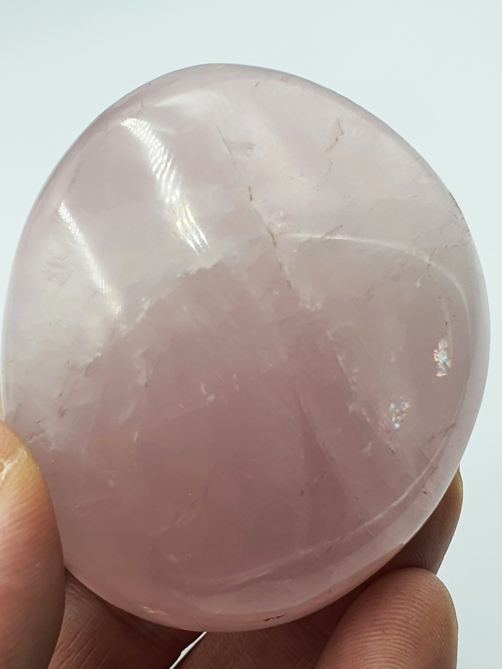 Rose Quartz Palm - Gem Palmstone - Pink Crystal - Two Available