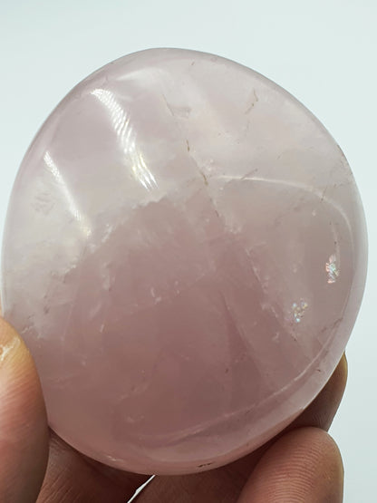 Rose Quartz Palm - Gem Palmstone - Pink Crystal - Two Available