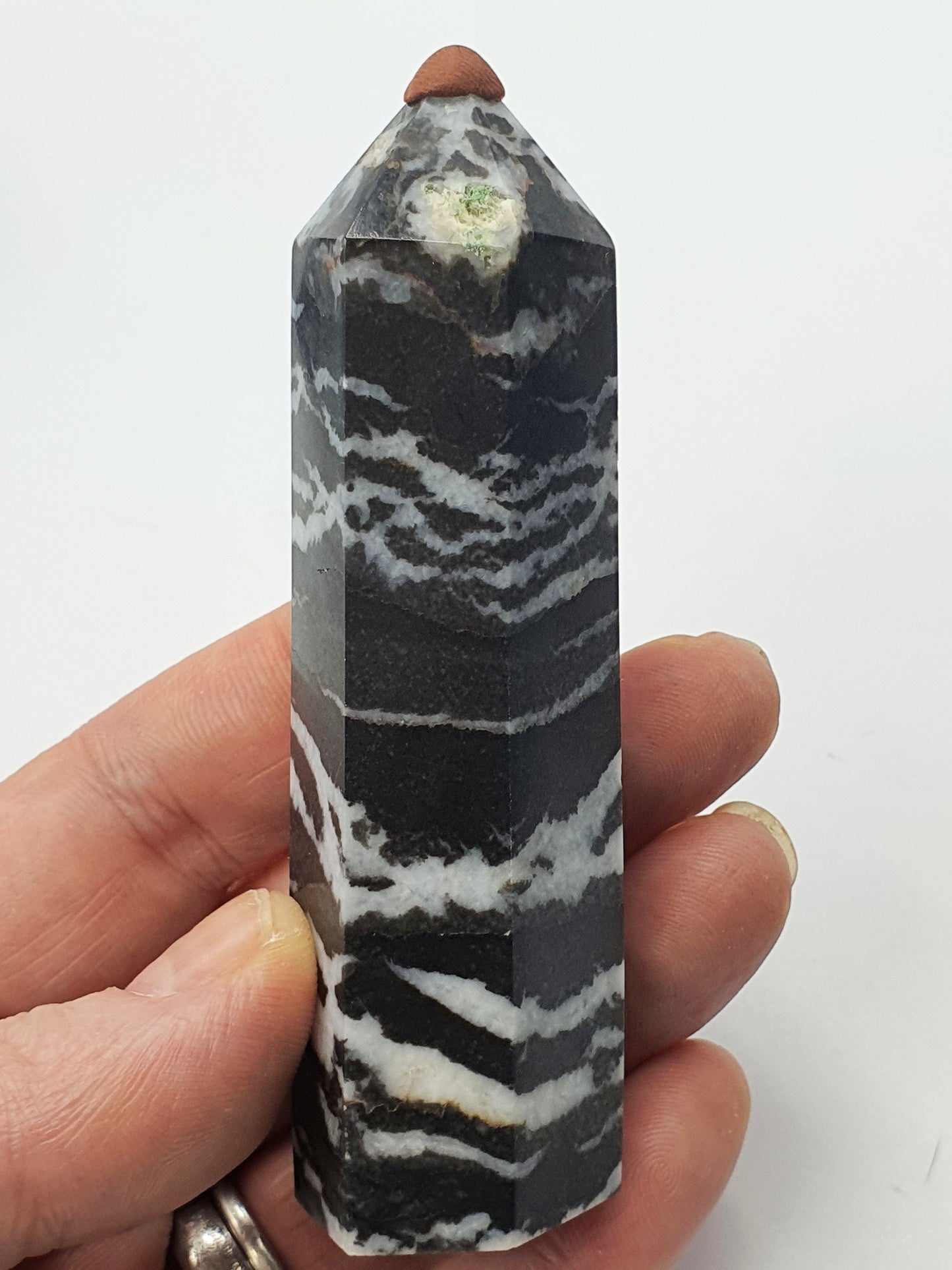 Zebra Jasper Tower - Three Available - 8.7 to 10.6 cm tall.