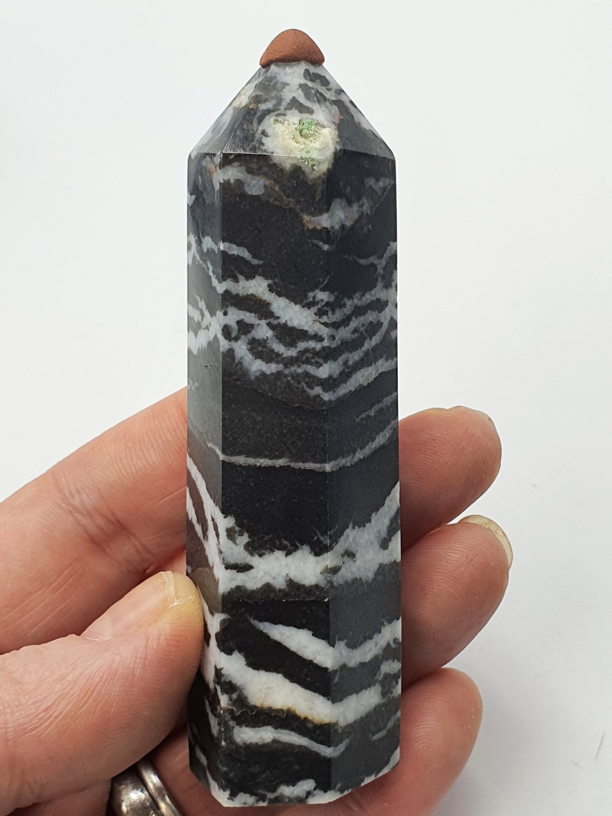 Zebra Jasper Tower - Three Available - 8.7 to 10.6 cm tall.