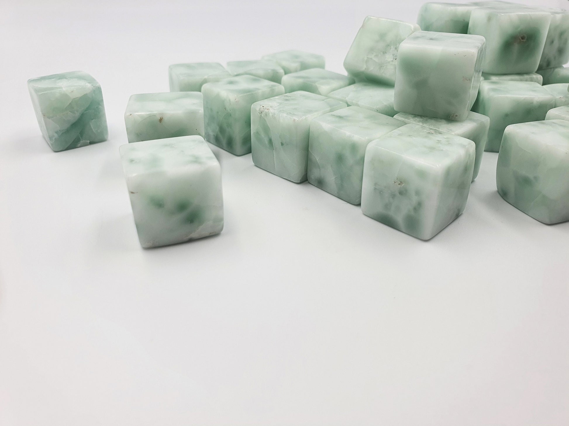 Manmade Larimar Cube Tumble