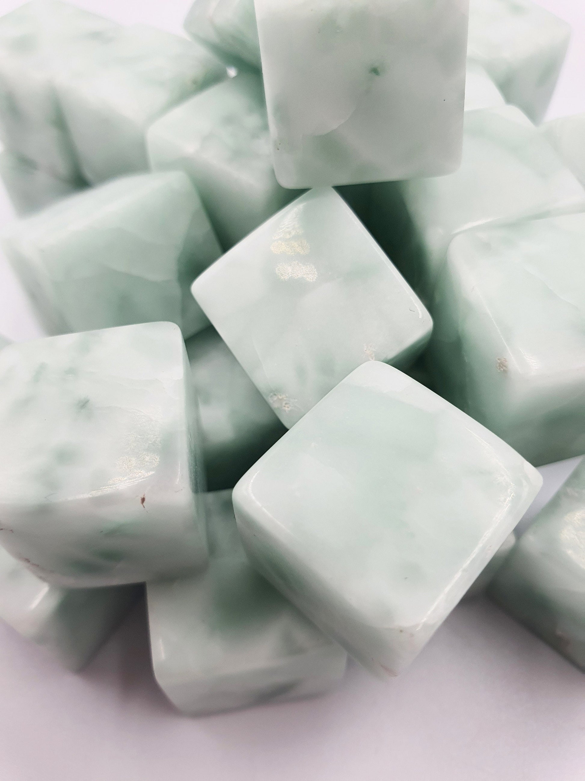 Manmade Larimar Cube Tumble