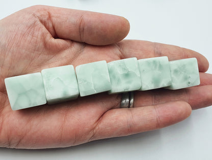 Manmade Larimar Cube Tumble