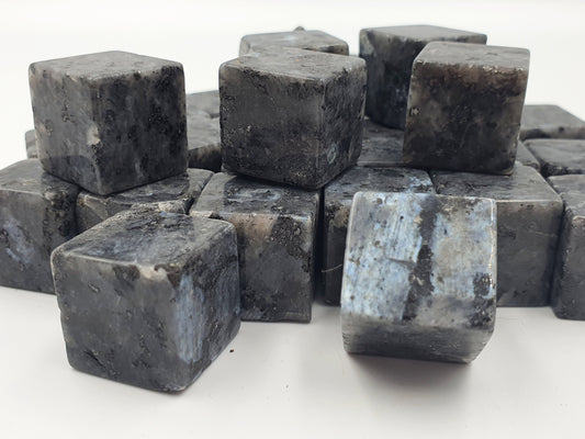 & Flashy Lavikite Cube Tumbles - Approx. 1.8cm