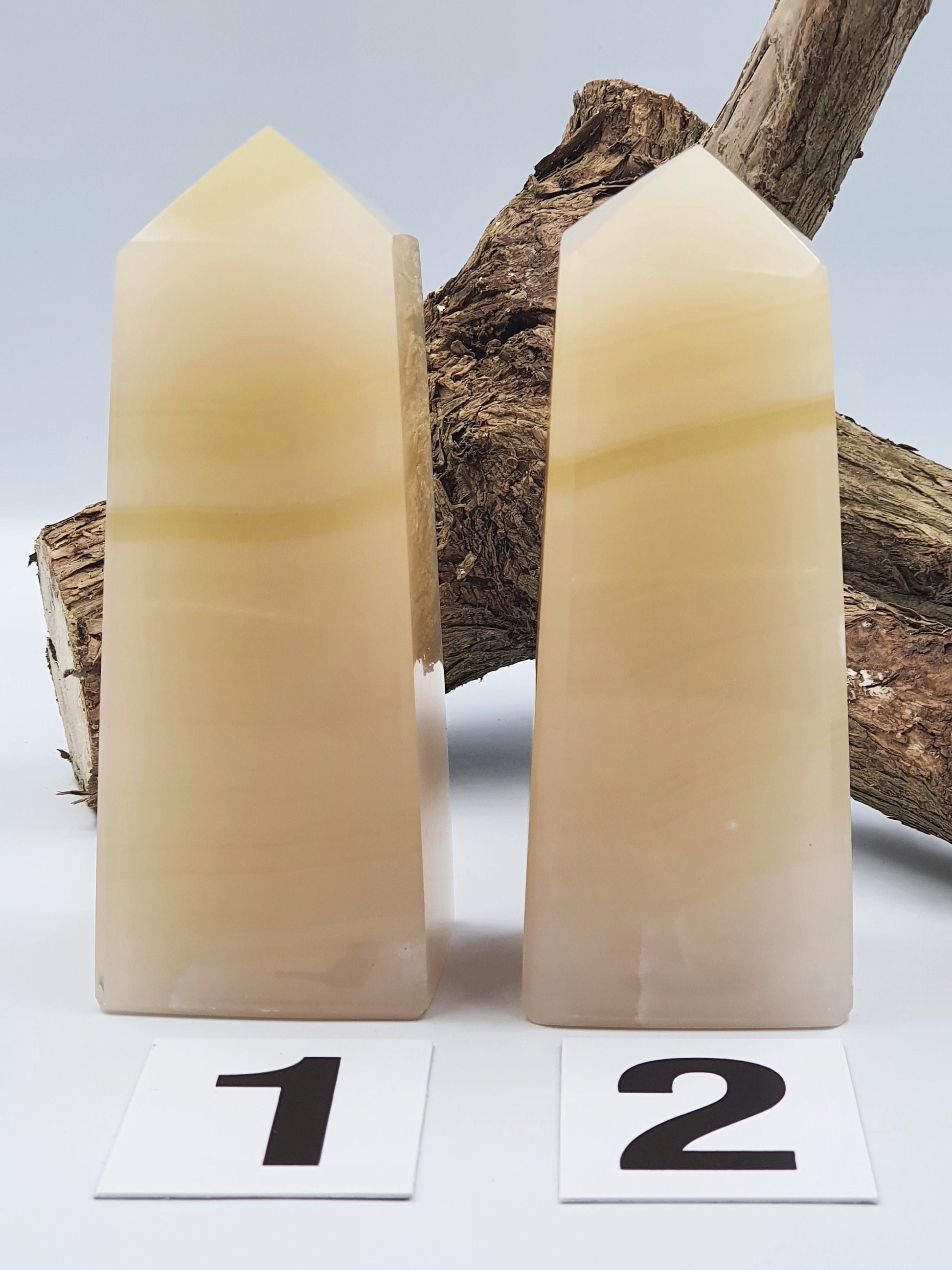 Lemon Calcite Crystal Tower
