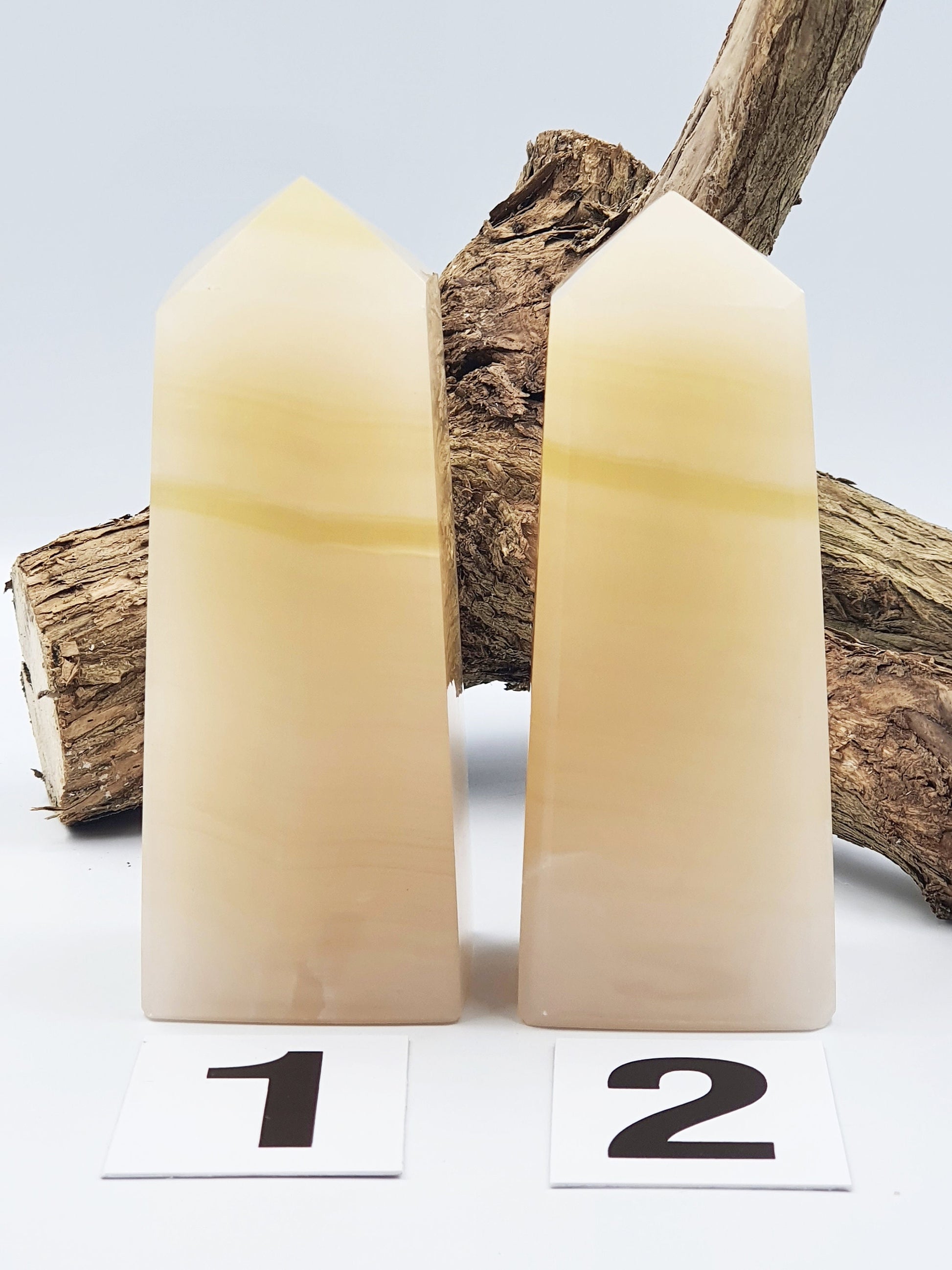 Lemon Calcite Crystal Tower