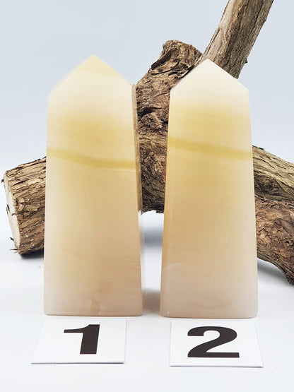 Lemon Calcite Crystal Tower