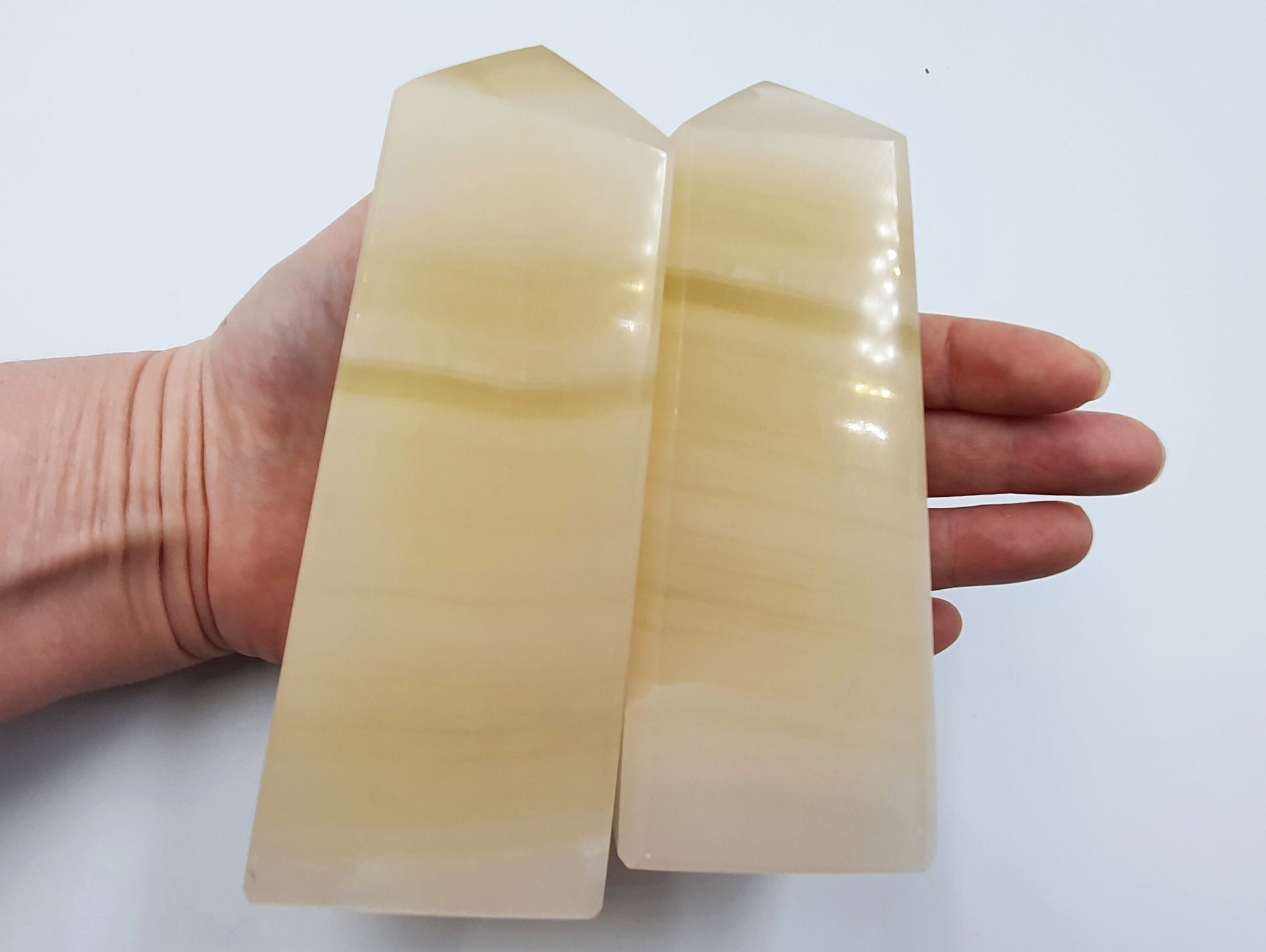 Lemon Calcite Crystal Tower