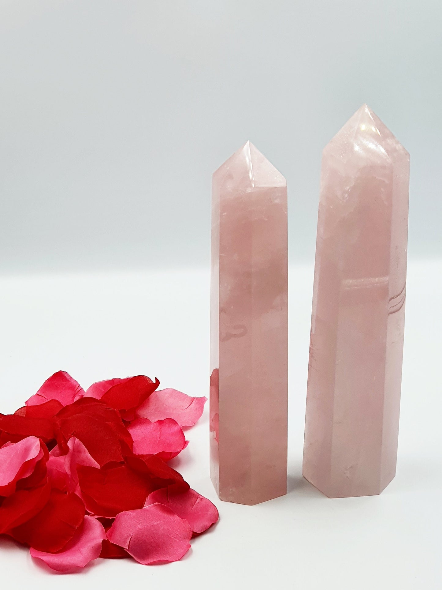 Large Rose Quartz Crystal Tower
