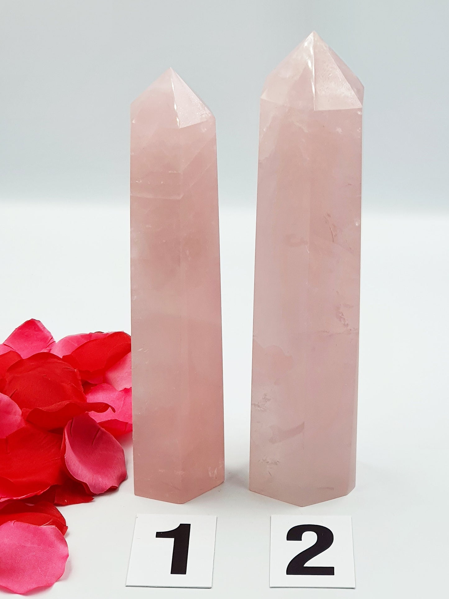 Large Rose Quartz Crystal Tower