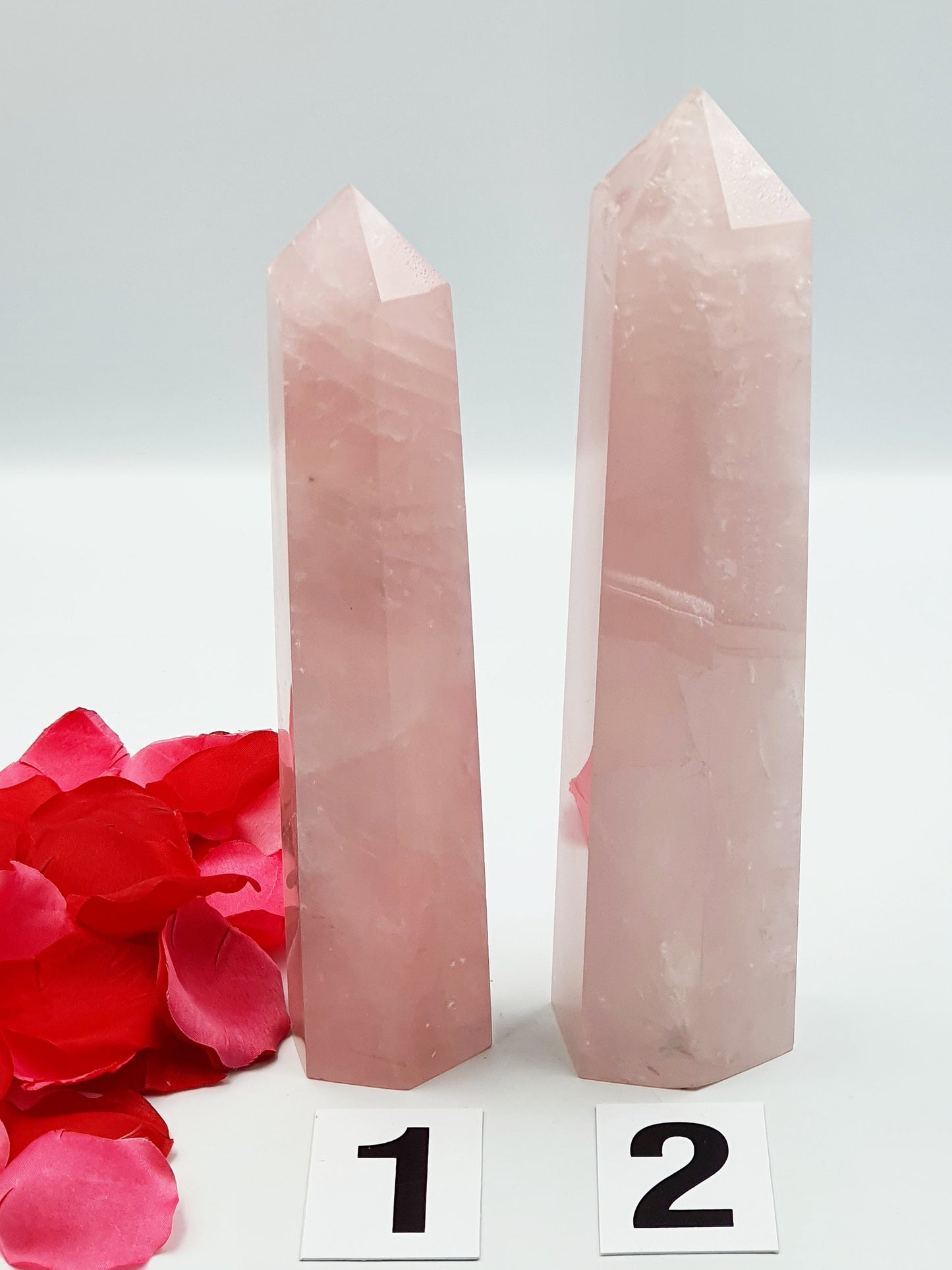 Large Rose Quartz Crystal Tower