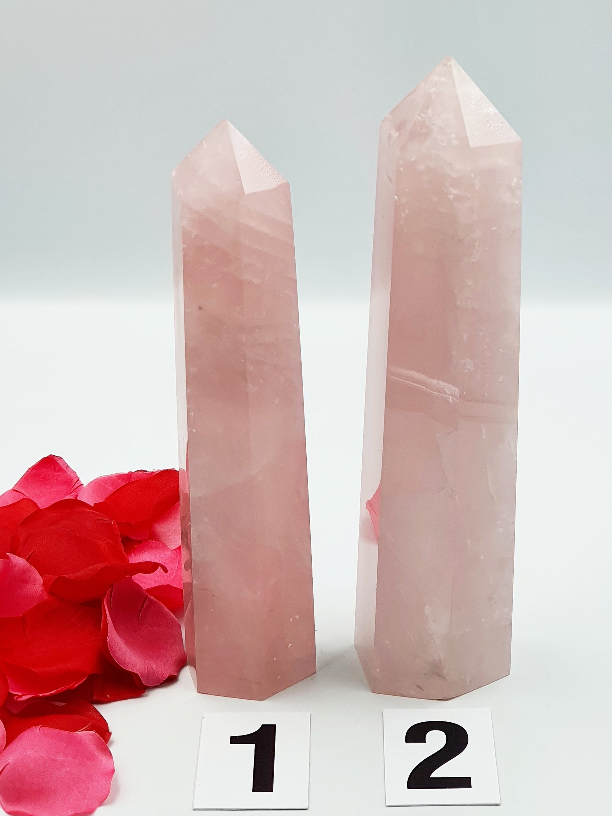 Large Rose Quartz Crystal Tower