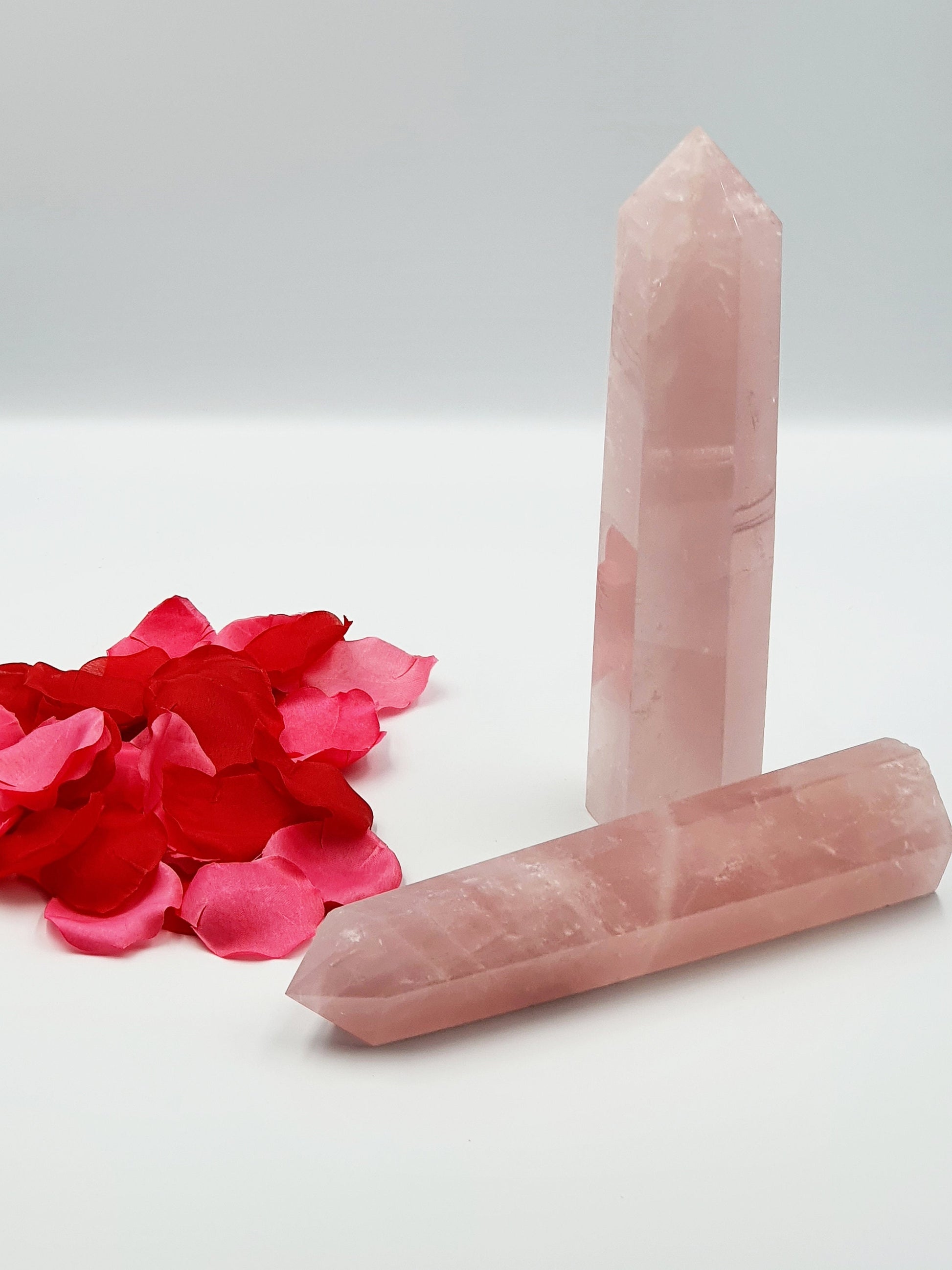 Large Rose Quartz Crystal Tower