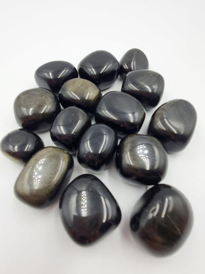 Lovely Gold Sheen Obsidian Crystal Tumbles