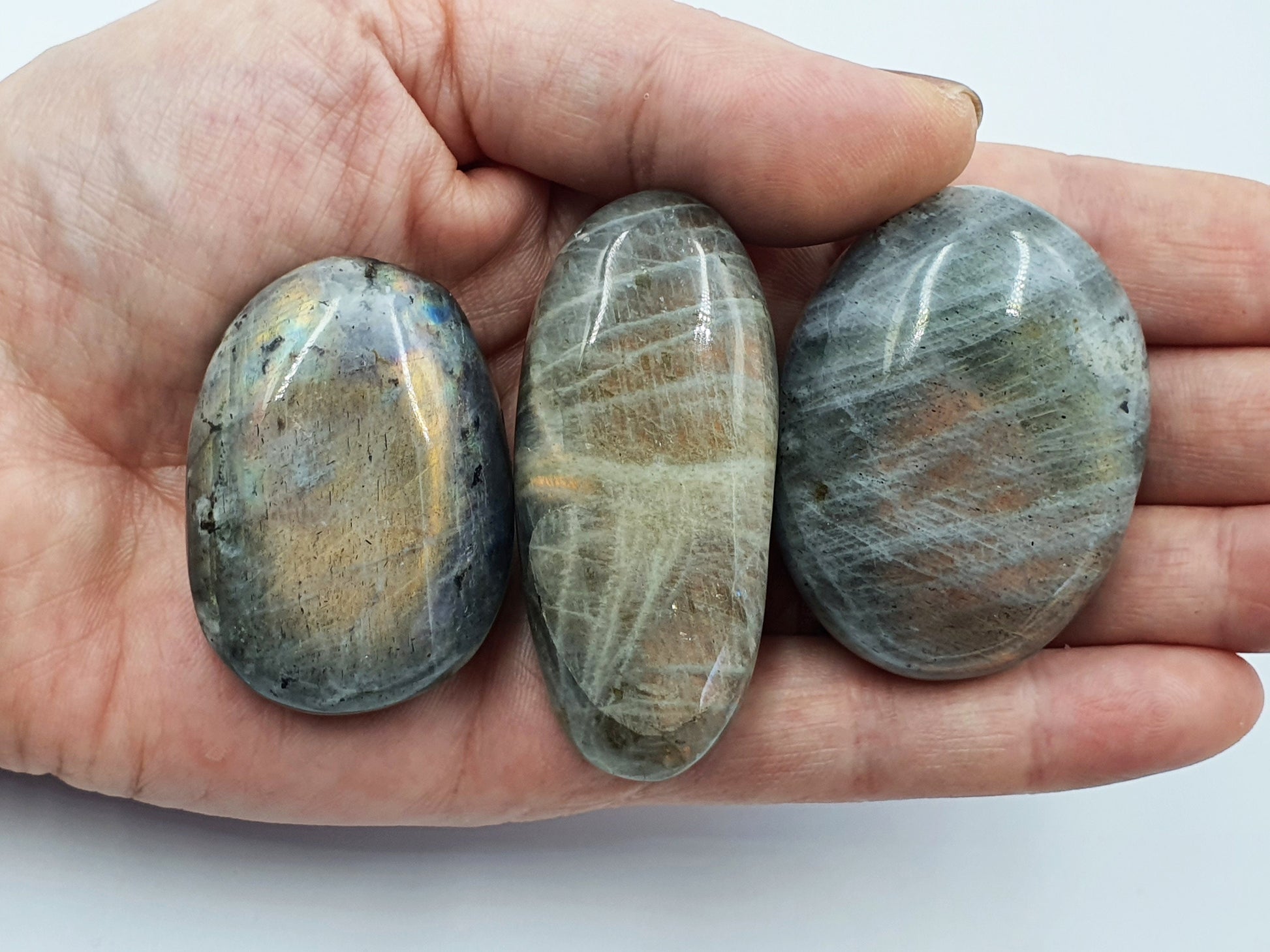 Labradorite Sunset Palm Stone