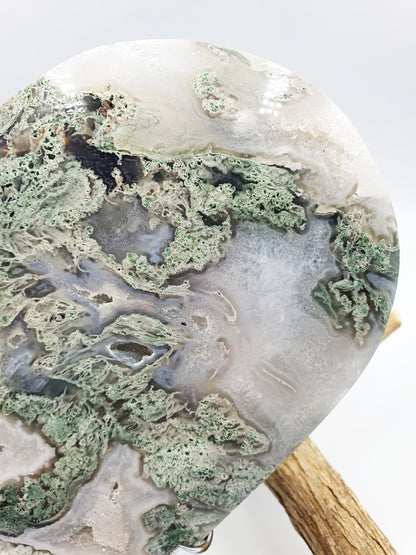 Huge Moss Agate Drusy Crystal Heart - 1.4kg