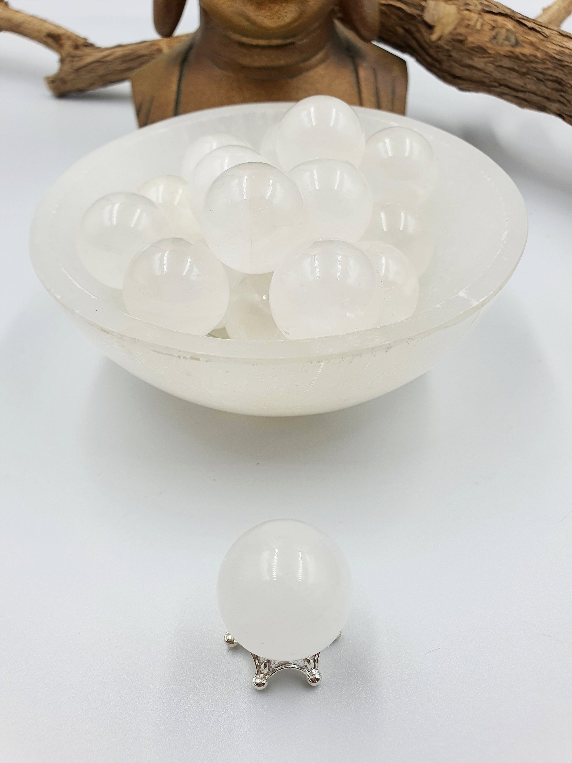 Milky Clear Quartz Mini Crystal Sphere - 20mm