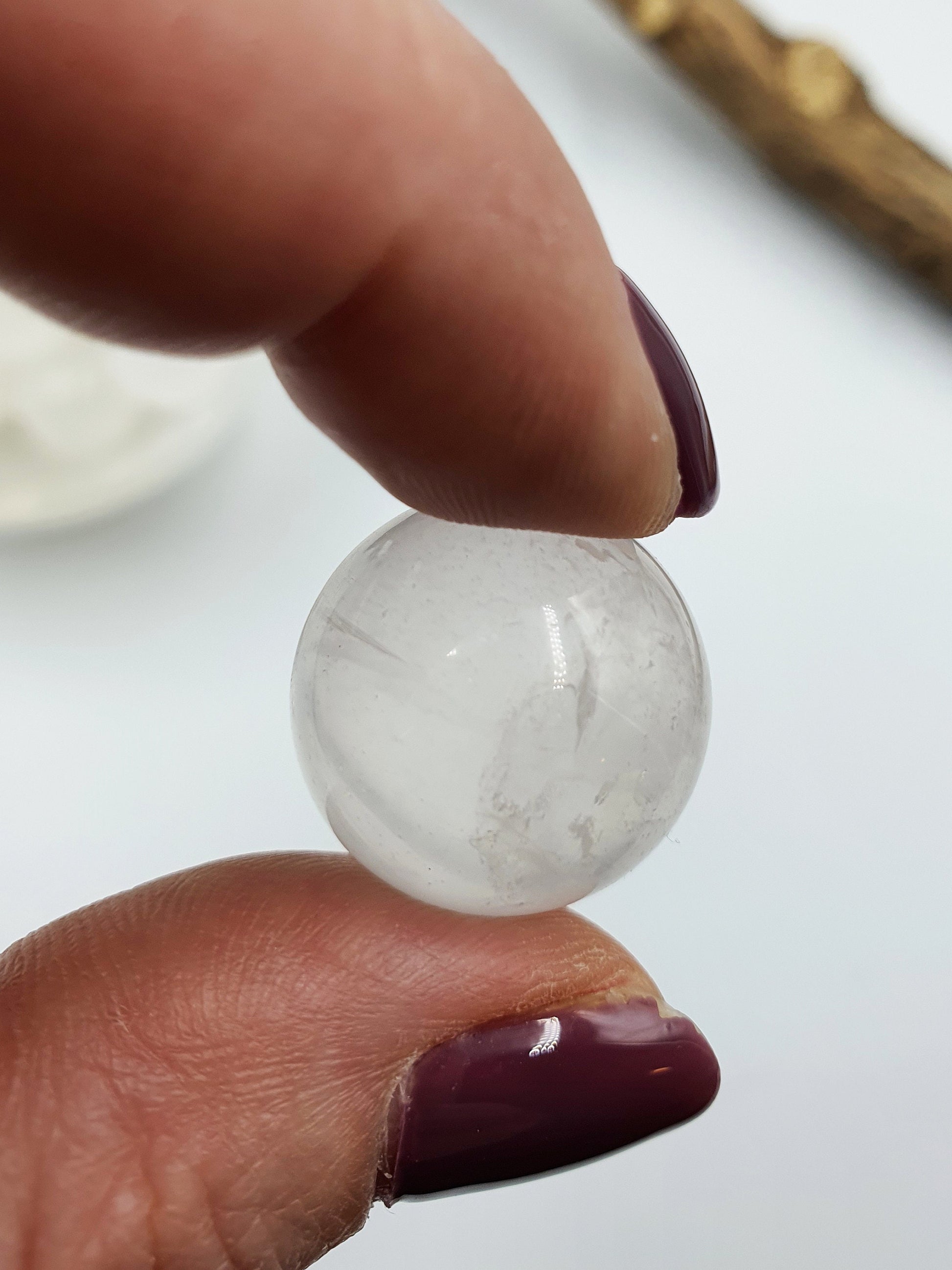 Milky Clear Quartz Mini Crystal Sphere - 20mm