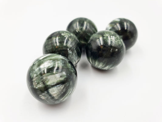 A Grade flashy Seraphinite Crystal Mini Sphere - approx 20mm