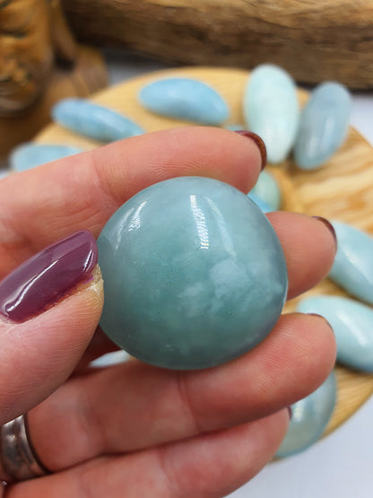 Polished Aquamarine Crystal Tumbles