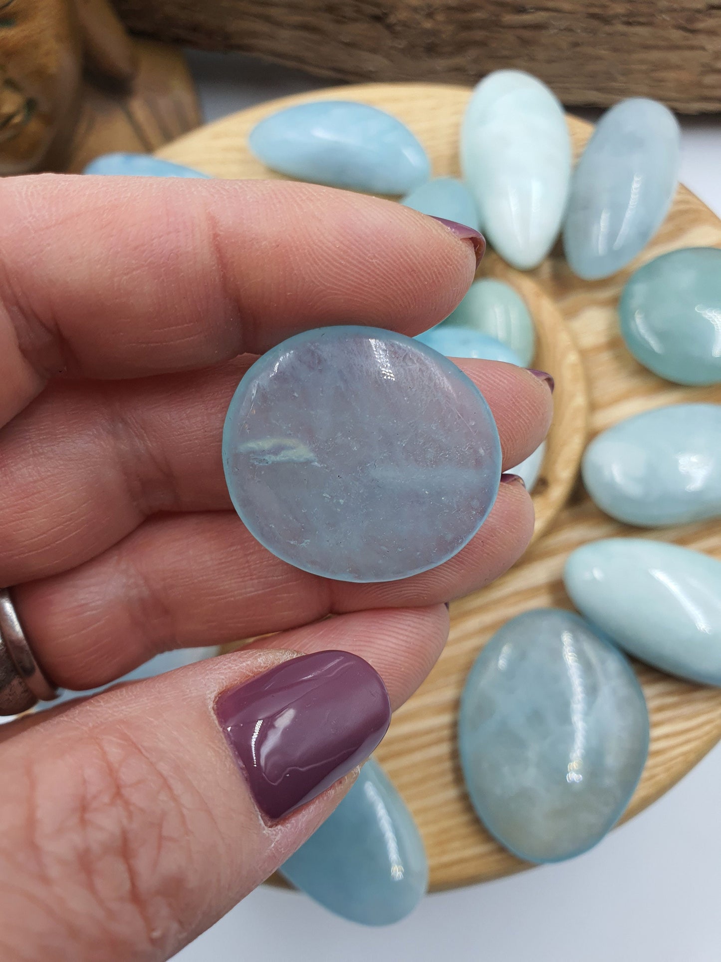 Polished Aquamarine Crystal Tumbles