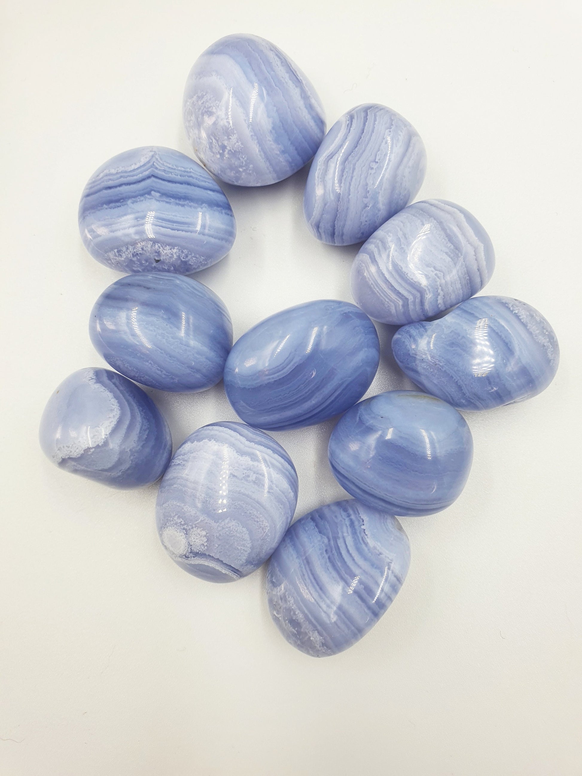 High Quality Blue Lace Agate Tumbles
