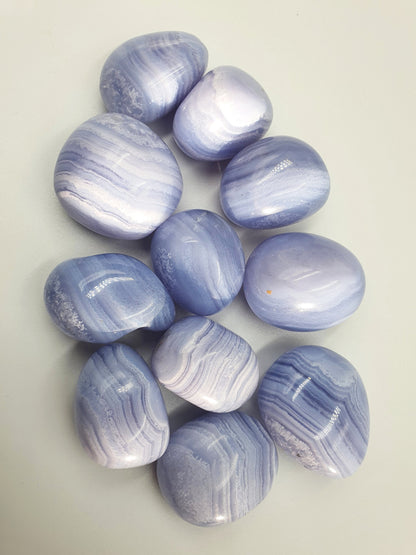 High Quality Blue Lace Agate Tumbles