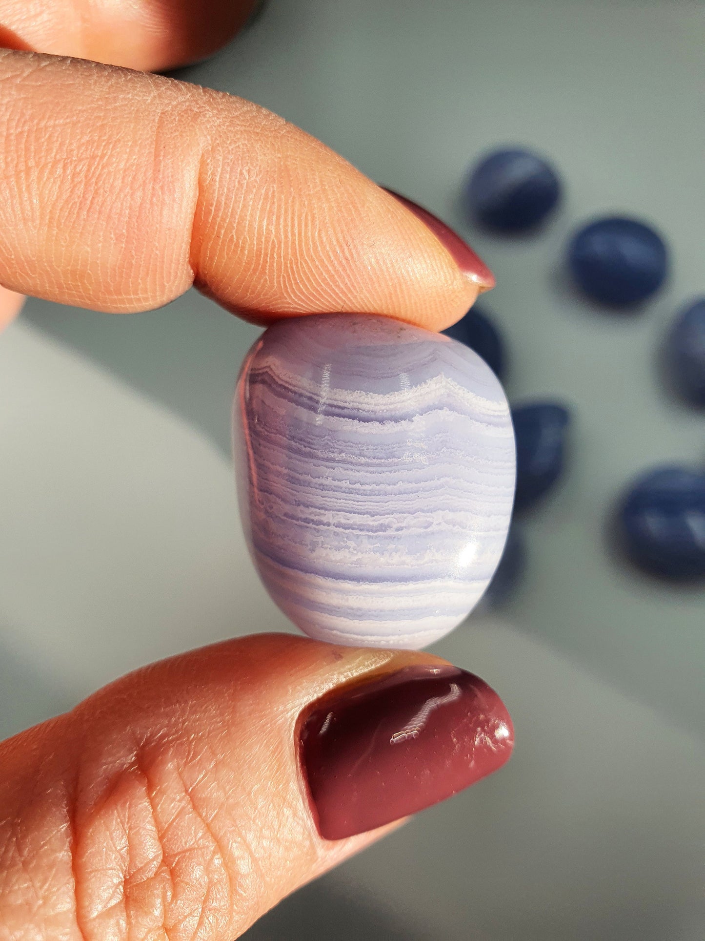 High Quality Blue Lace Agate Tumbles