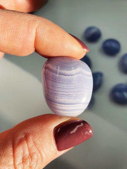 High Quality Blue Lace Agate Tumbles