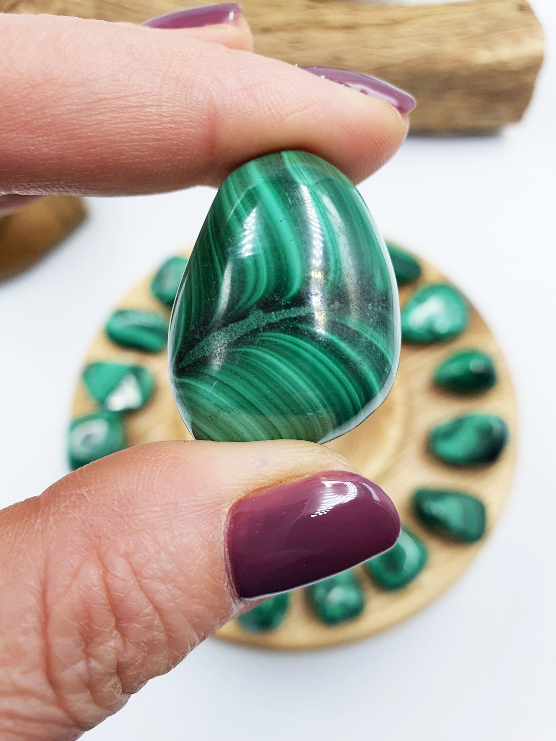 Natural High Quality Malachite Tumbles