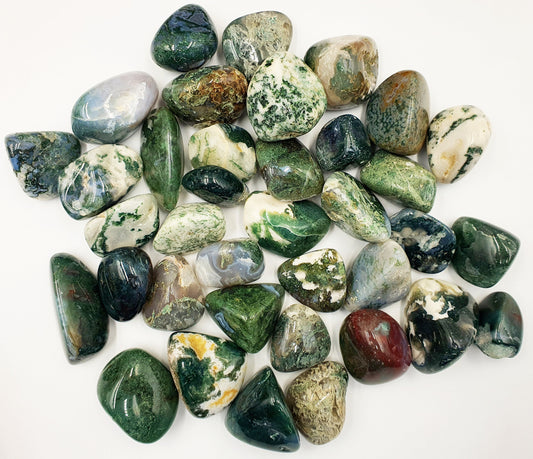 Moss Agate Tumbles
