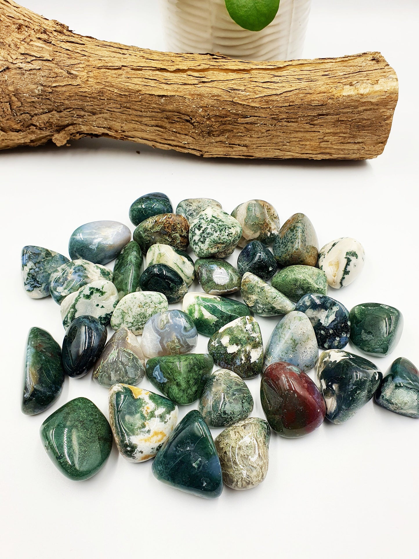 Moss Agate Tumbles