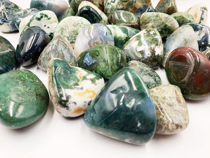 Moss Agate Tumbles
