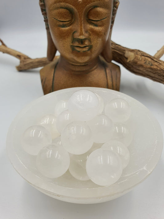 Milky Clear Quartz Mini Crystal Sphere - 20mm