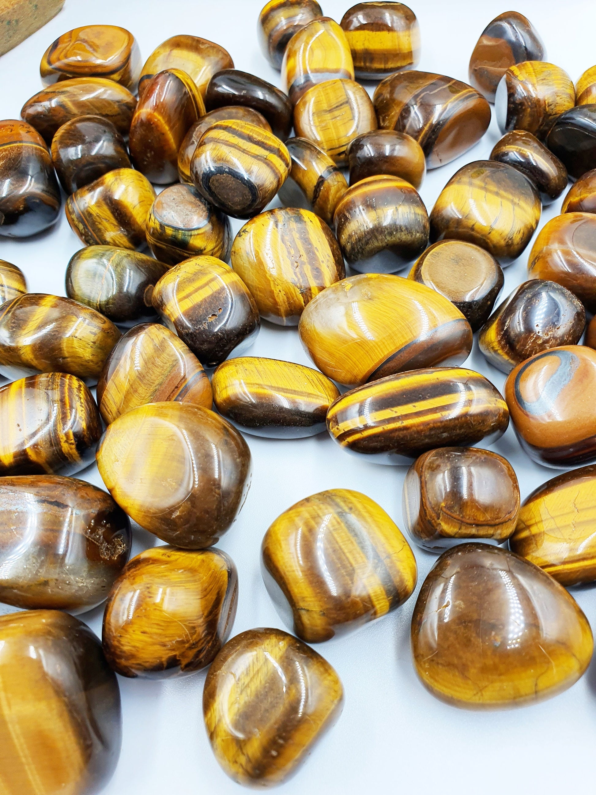 Flashy Yellow Tiger's Eye Tumbles