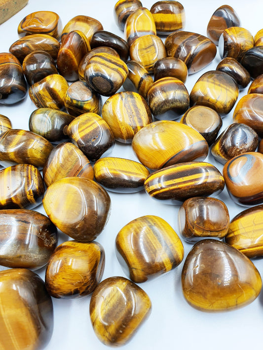 Flashy Yellow Tiger's Eye Tumbles