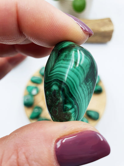 Natural High Quality Malachite Tumbles