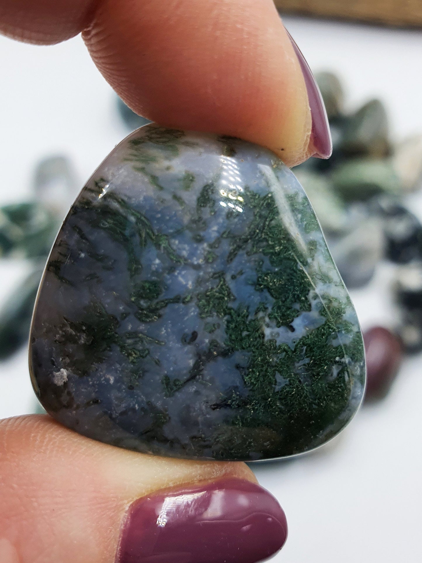 Moss Agate Tumbles