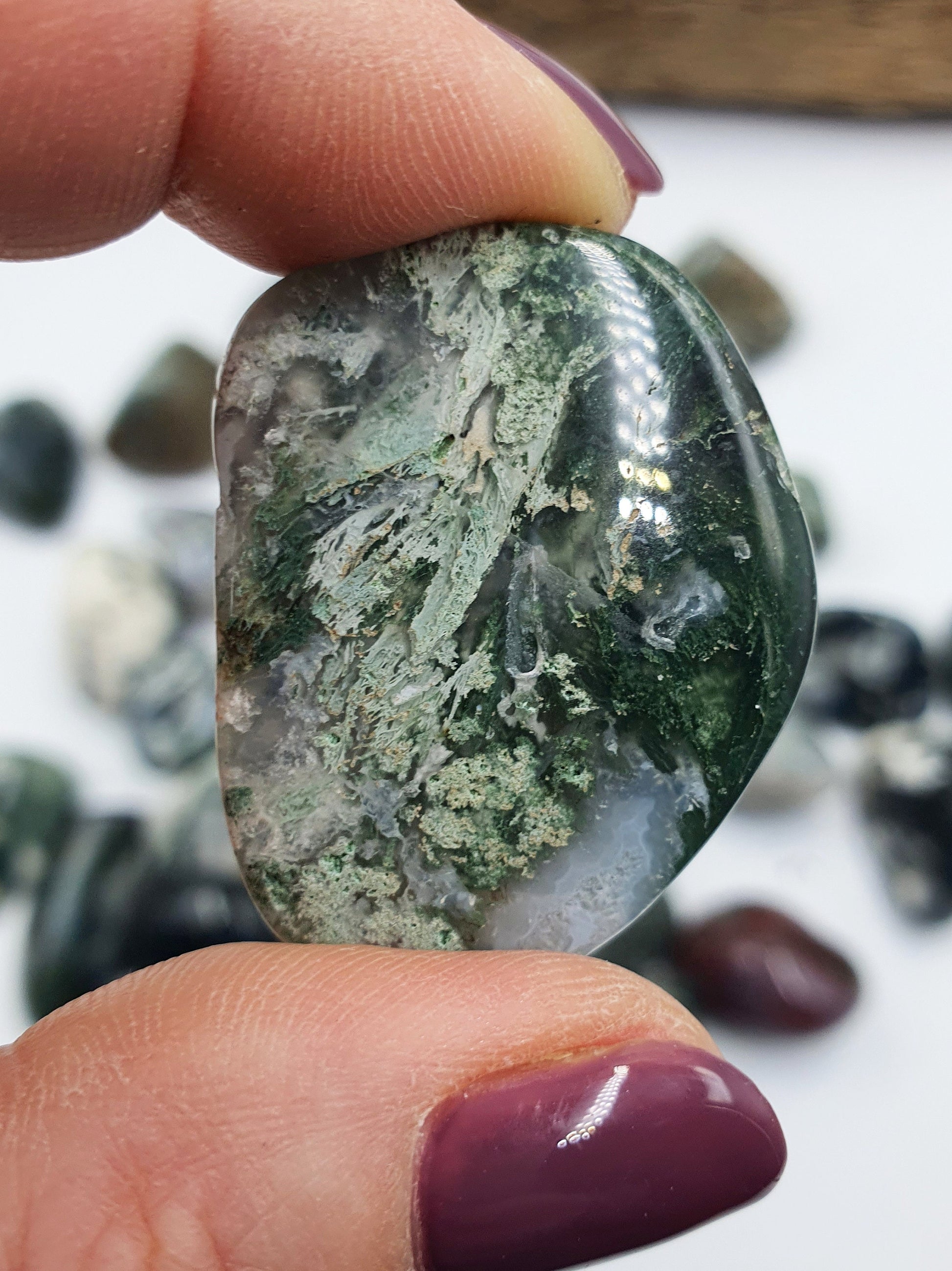 Moss Agate Tumbles