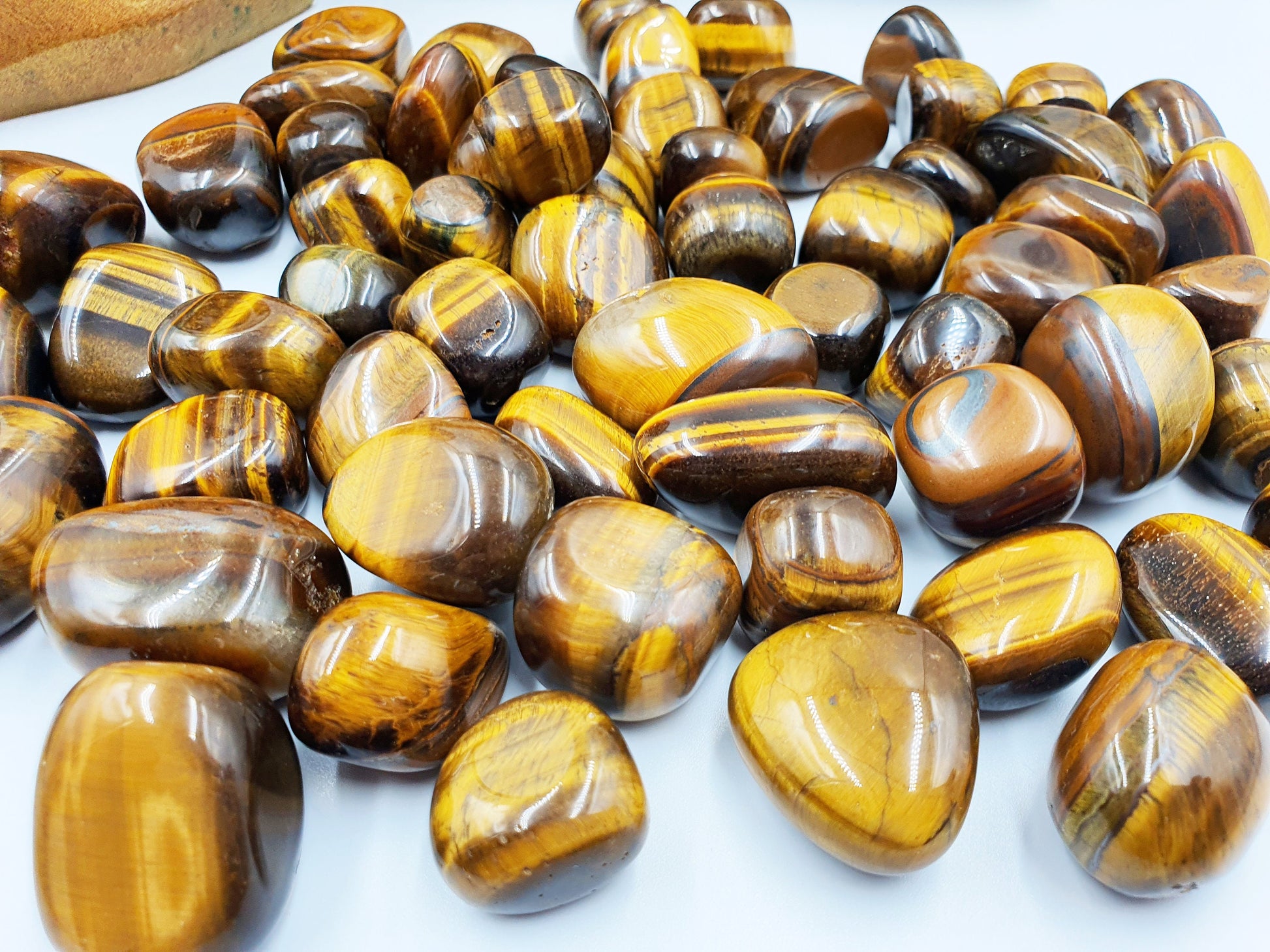 Flashy Yellow Tiger's Eye Tumbles